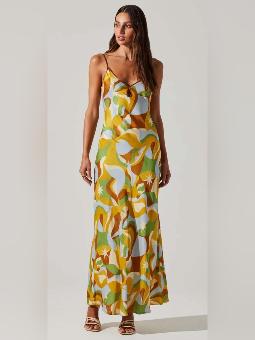 Astr Nilana Multicolor Abstract Midi/Maxi Dress
